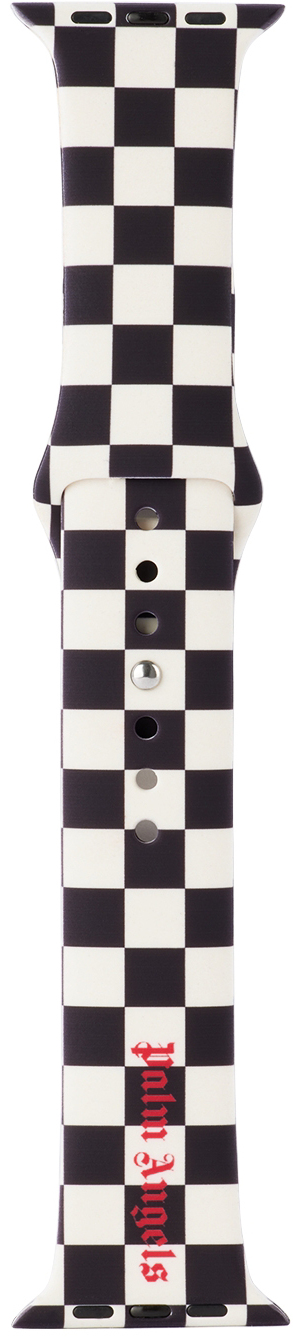 Palm Angels Black & White Damier IWatch Band, 42/44 mm