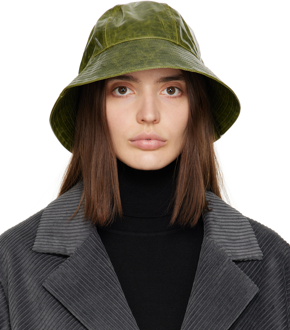 Green Coated Bucket Hat