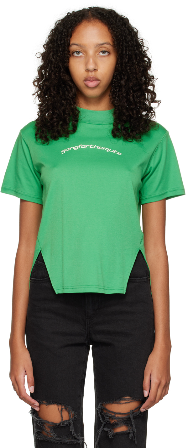 【関税込み】Song for the Mute グレー Dusty Foliage Tシャツ Song for the Muteのグリーン Front Split Tシャツがセール中