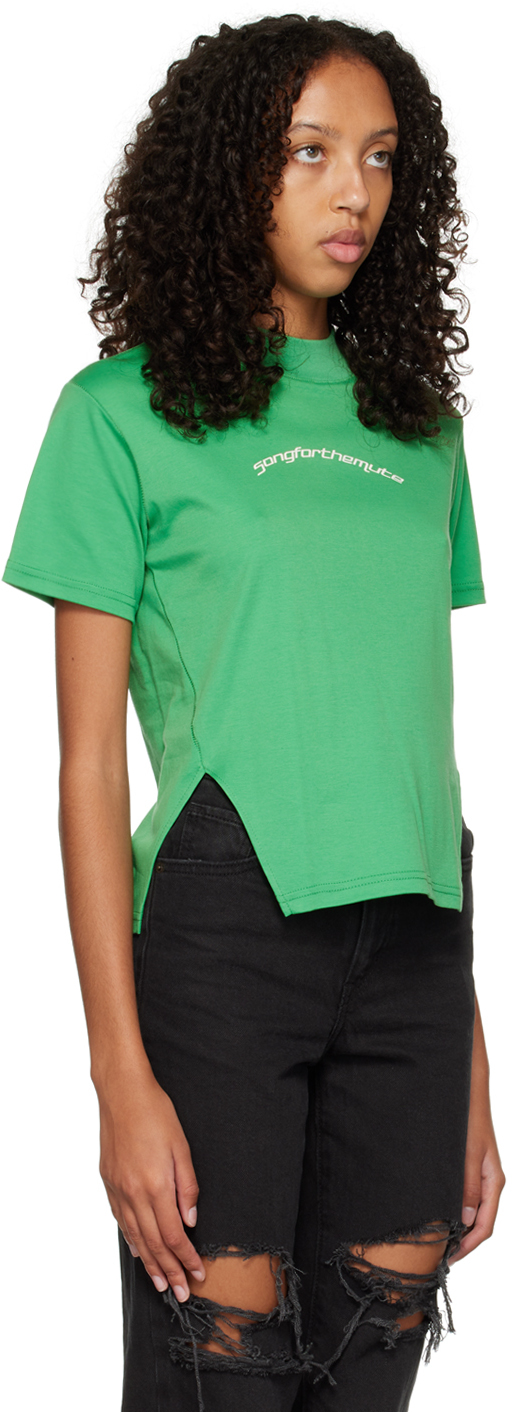 SONG FOR THE MUTE GREEN FRONT SPLIT T-SHIRT 