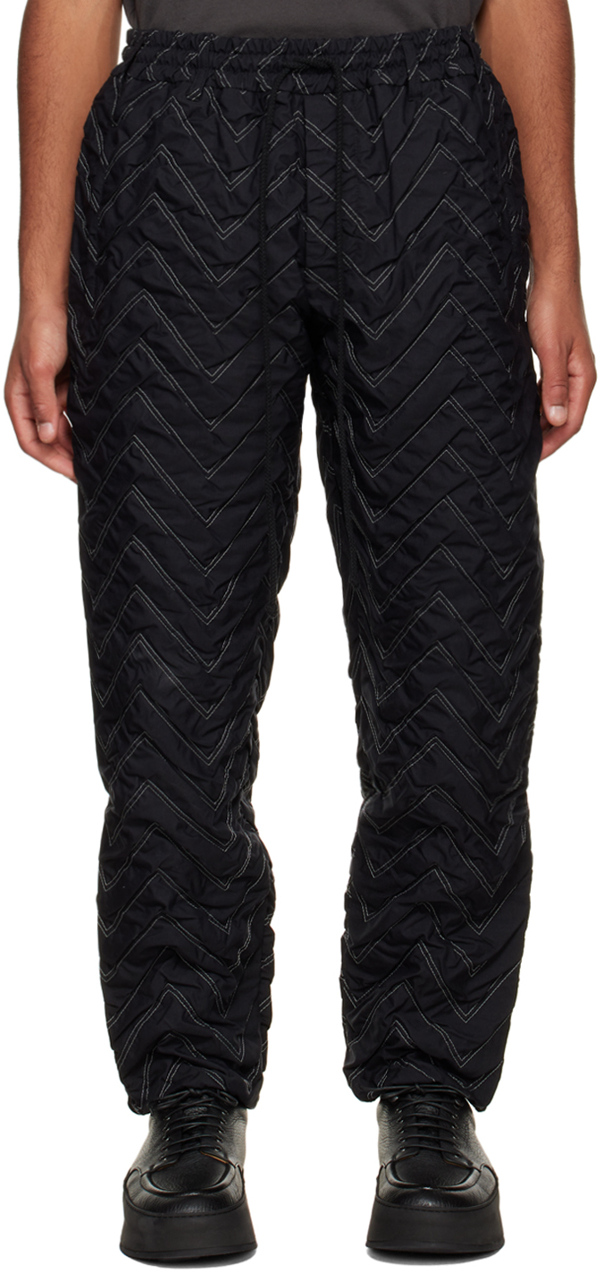 Black Quilted Trousers