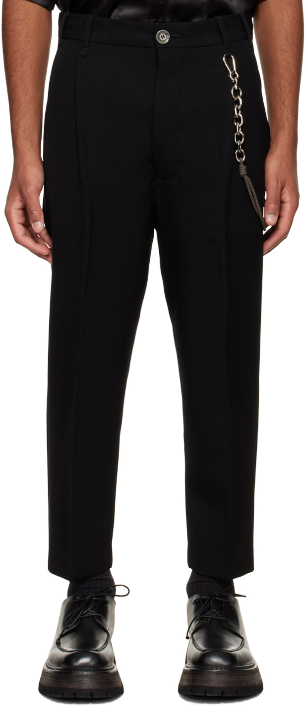 Christopher Nemeth Pleated Cropped Wool Trousers - Farfetch