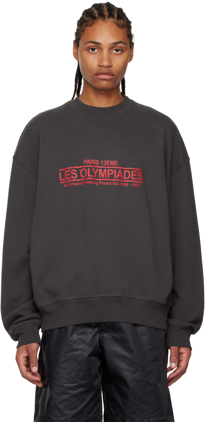 Song for the Mute: Black 'Les Olympiades' Sweatshirt | SSENSE Canada