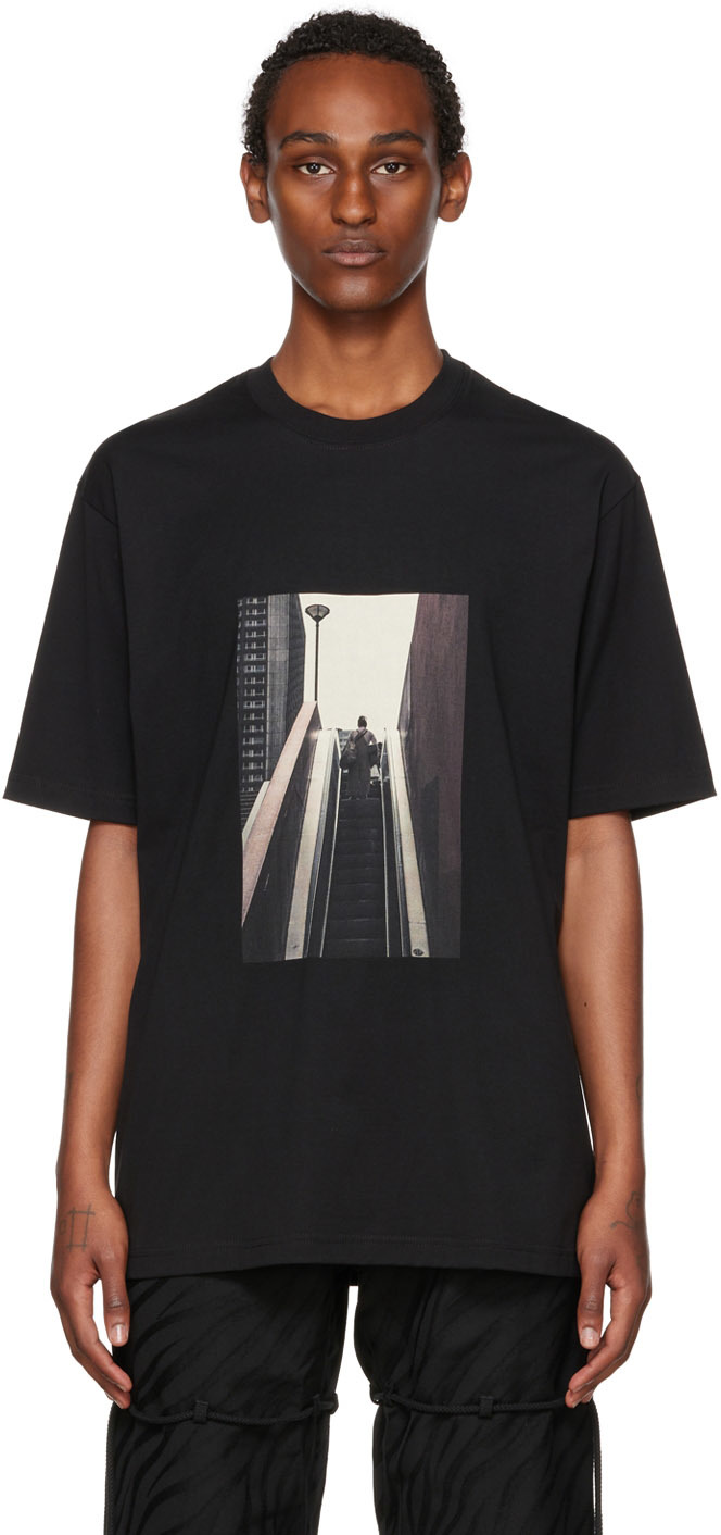 Black Escalator T-Shirt by Song for the Mute on Sale