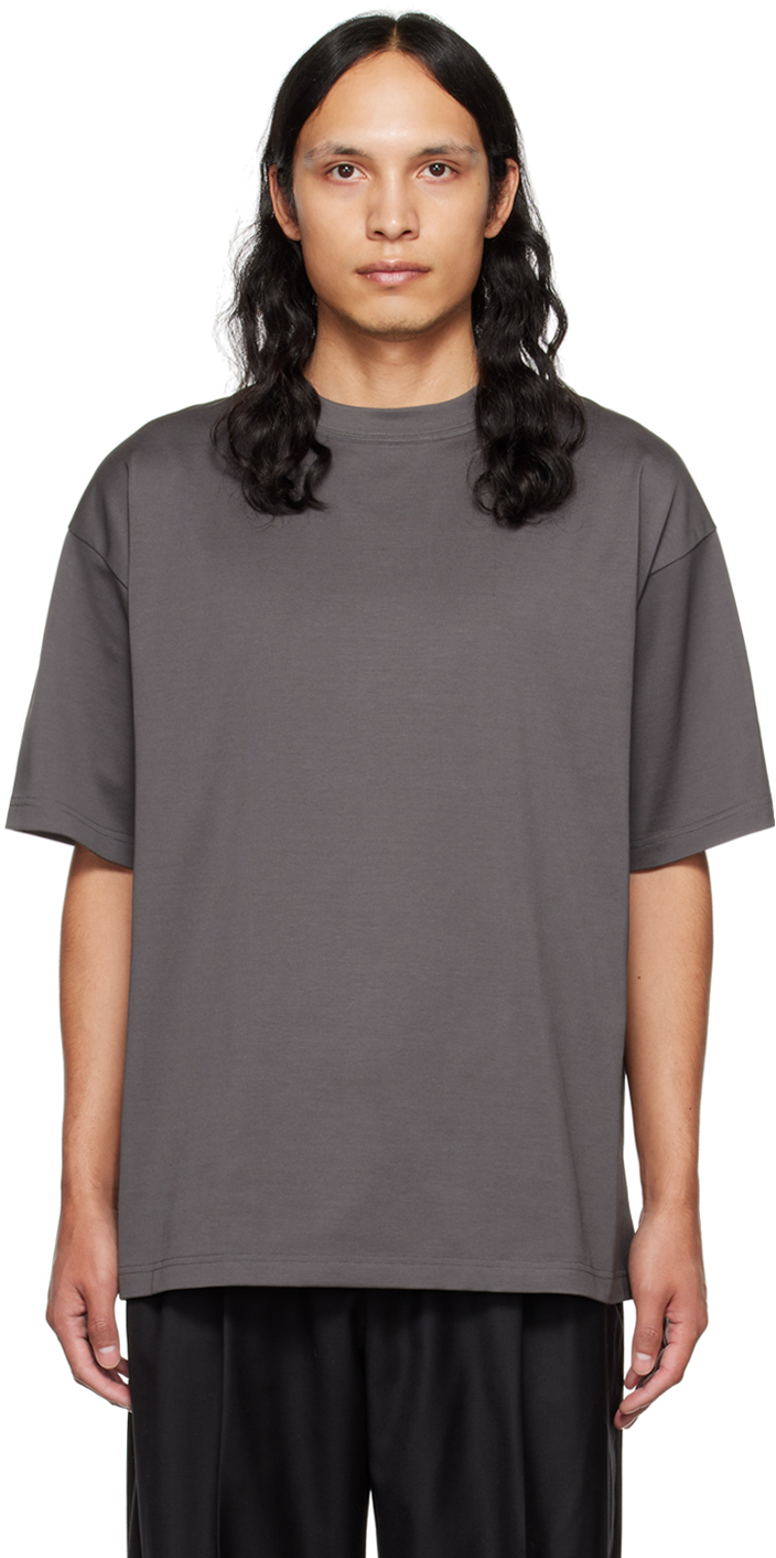 meanswhile: Gray Elastic T-Shirt | SSENSE