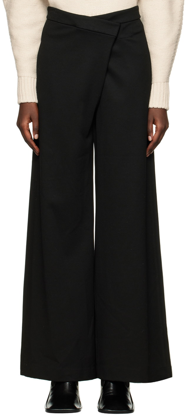 Black Fold Trousers