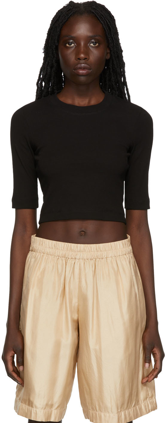 Veste en cuir à fermeture zippée Rosetta Getty en coloris Marron Femme Vêtements Shorts Shorts longs et longueur genou 