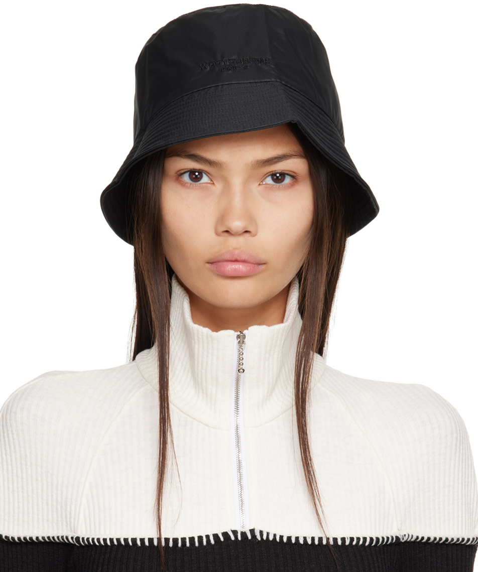 Wooyoungmi Black Quilted Brim Bucket Hat