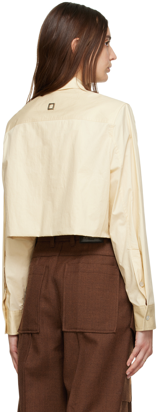 WOOYOUNGMI YELLOW CROPPED SHIRT 