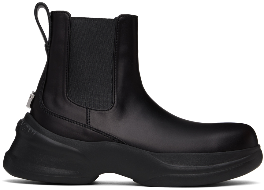 Wooyoungmi Black Leather Chelsea Boots In Black 624b