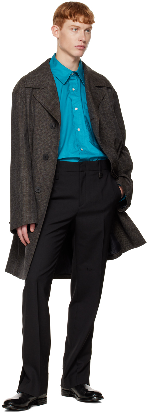 Wooyoungmi Gray Single Mid Coat In Grey 902g