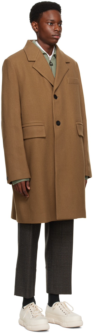 Wooyoungmi Tan Strap Coat In Camel 918c