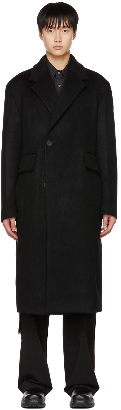 Wooyoungmi Black Single-Breasted Coat