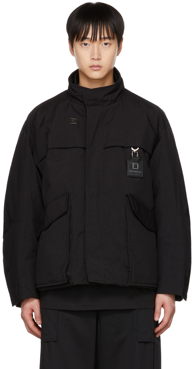 Black Nylon Down Jacket by Wooyoungmi on Sale