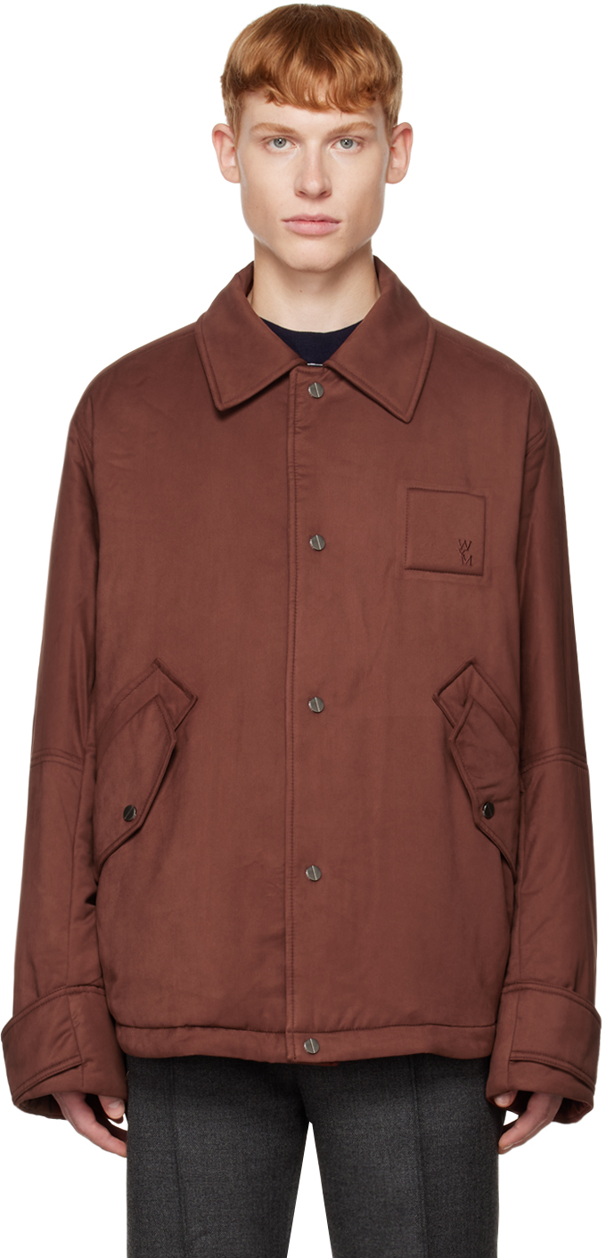 WOOYOUNGMI: Brown Embroidered Jacket | SSENSE