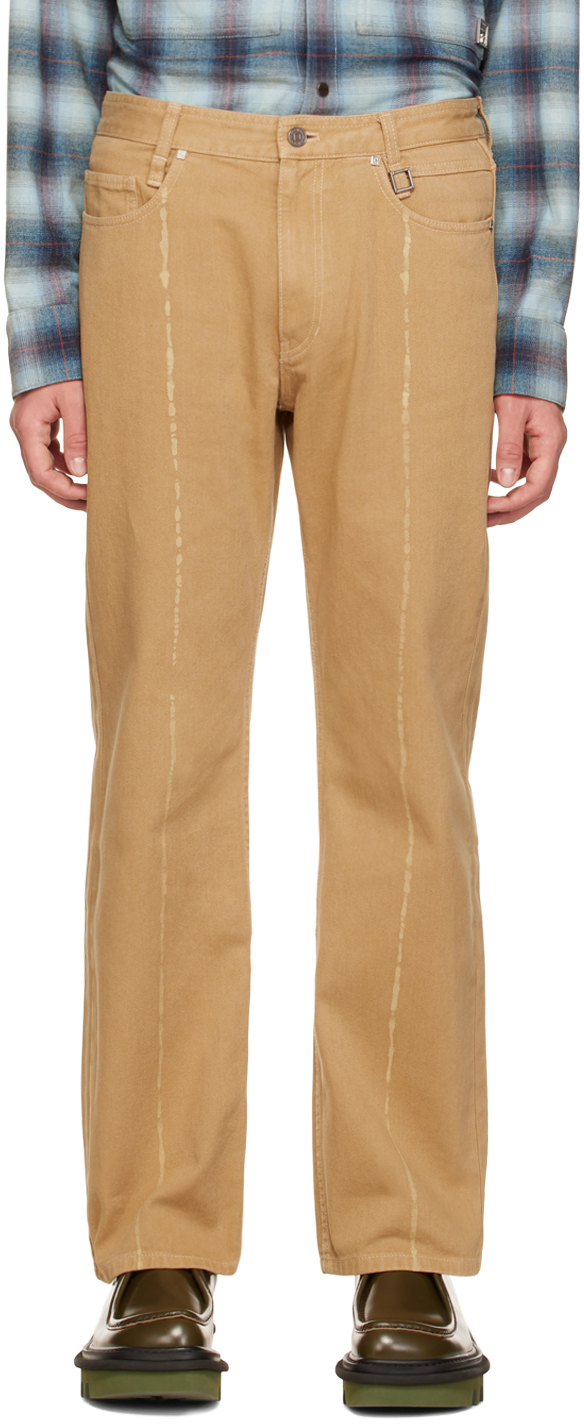 Tan Dyed Jeans