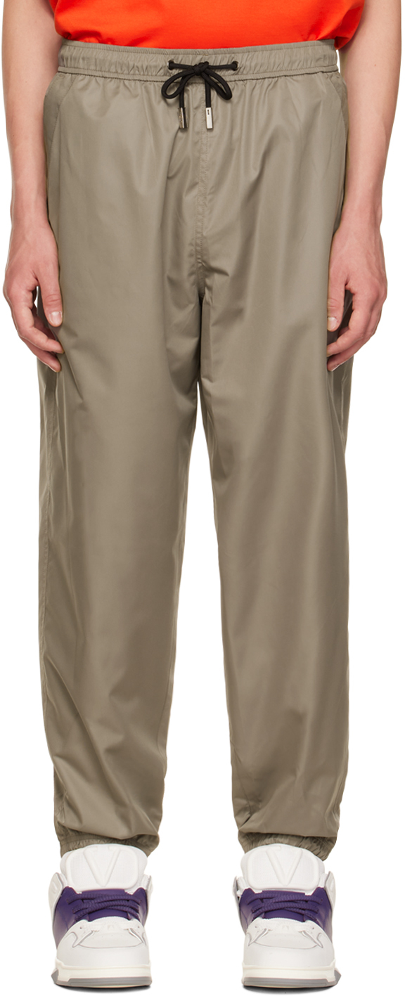 Khaki Drawstring Lounge Pants by Wooyoungmi on Sale
