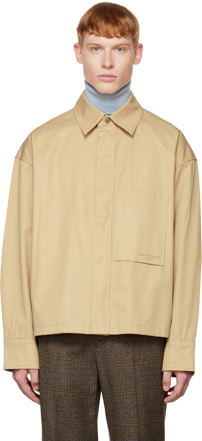 Beige Embroidered Shirt by Wooyoungmi on Sale