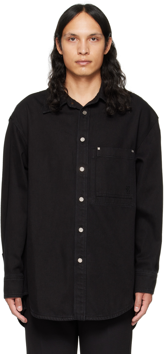 Wooyoungmi Black Button Denim Shirt