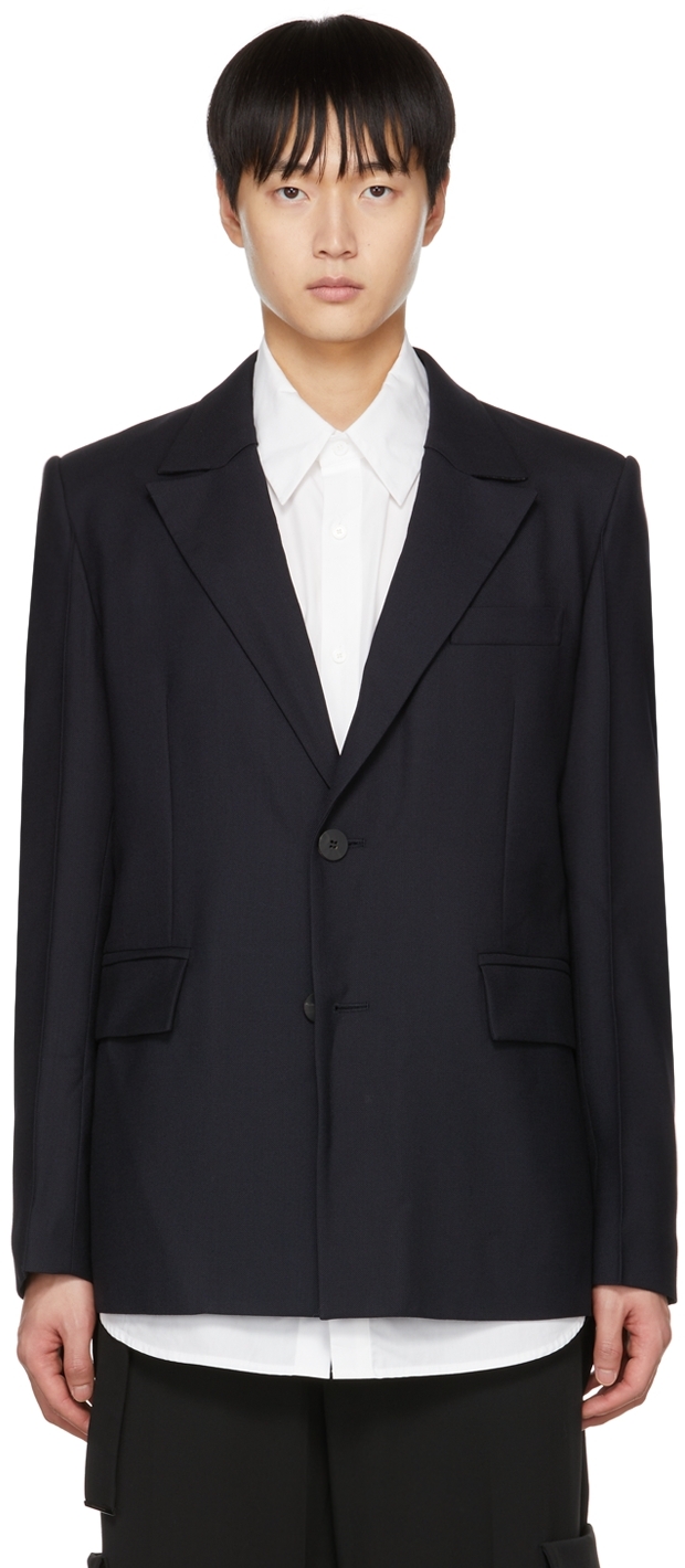 Navy Wool Blazer