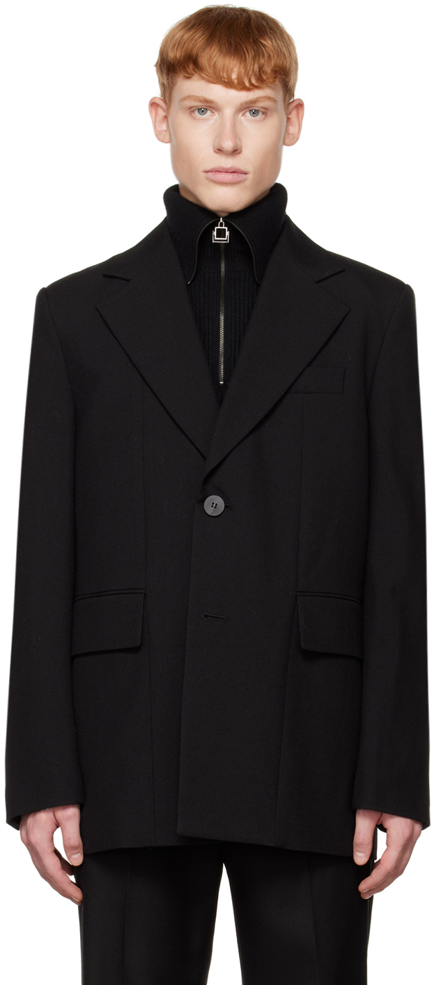 Wooyoungmi: Black Single Blazer | SSENSE UK