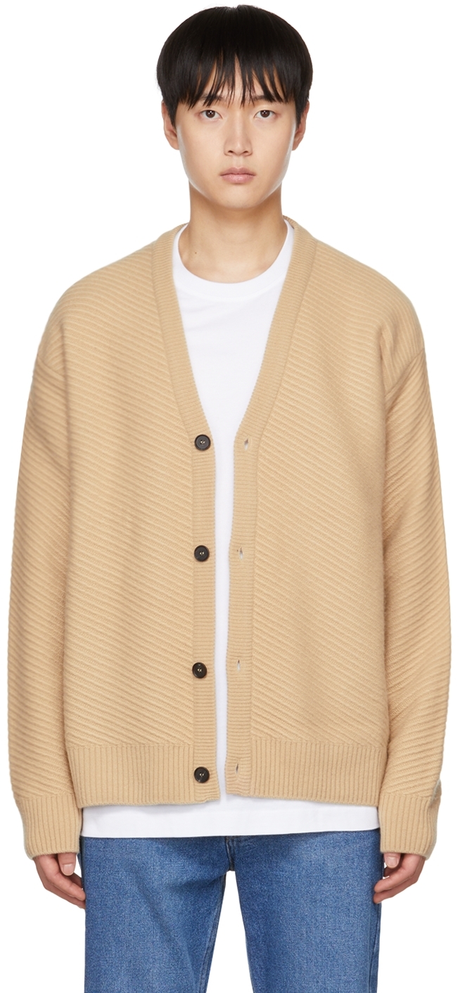 Beige Diagonal Cardigan