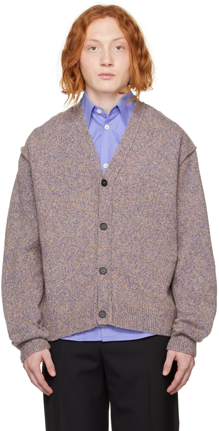 Wooyoungmi: Purple Marled Cardigan | SSENSE Canada