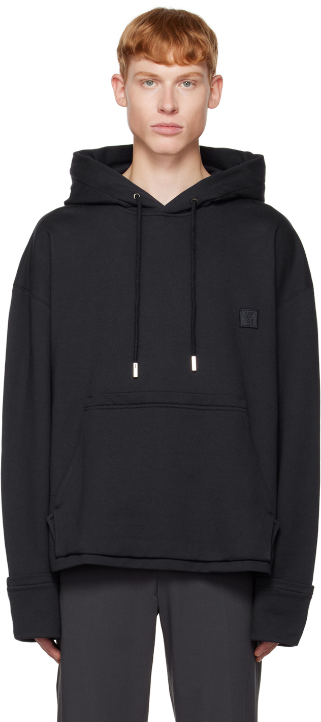 Solid Homme: Black Washed Hoodie