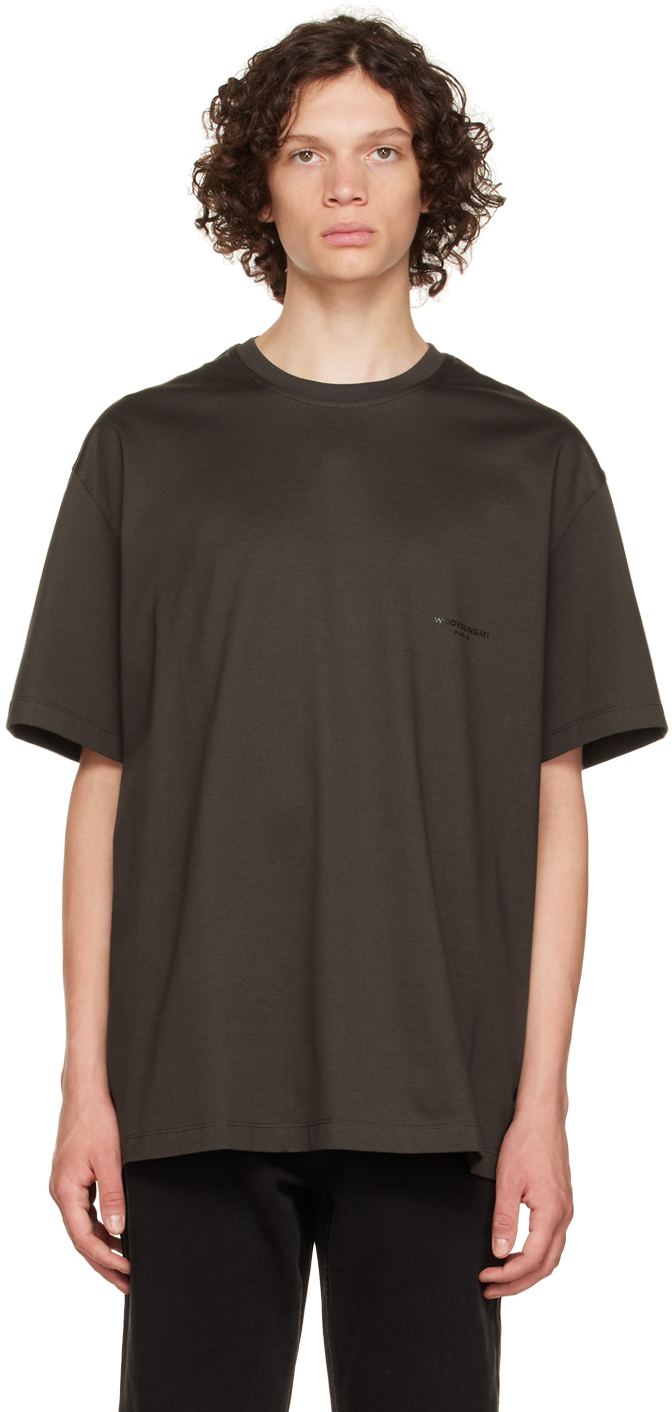 Ssense Uomo Abbigliamento Top e t-shirt Top Gray Printed Long-Sleeve T-Shirt 