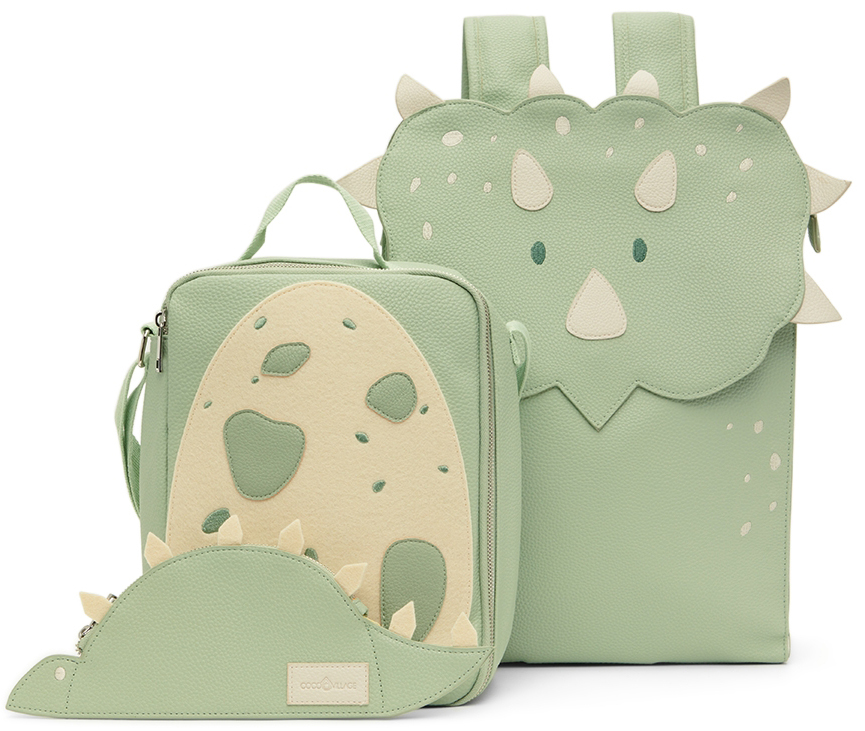 Kids Green Dino Quest Backpack Set by Coco Village | SSENSE UK