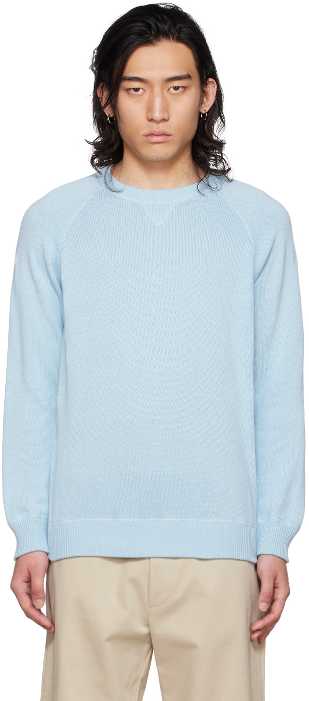 Ghiaia Cashmere: Blue Raglan Sweater | SSENSE UK