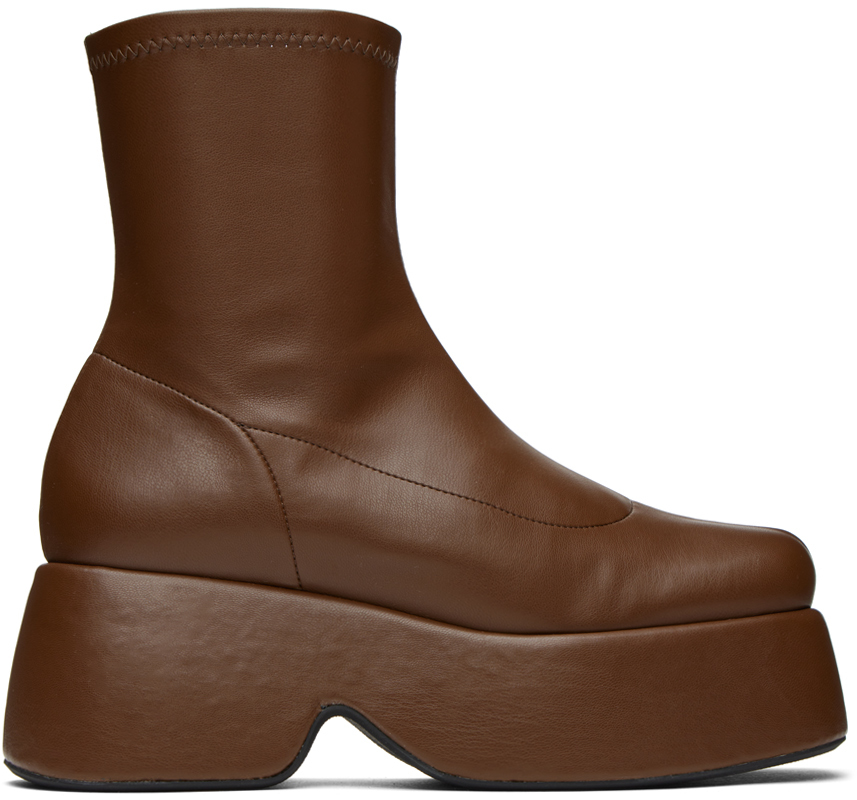 Simon Miller Brown Faux-Leather Boots