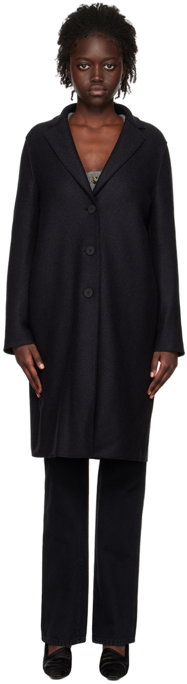 Harris Wharf London Black Felted Coat