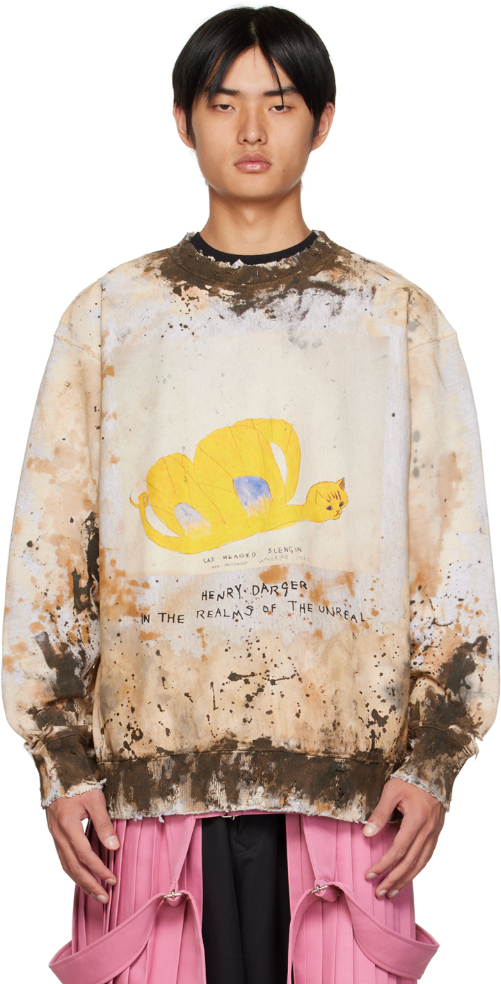 KIDILL Off-White Henry Darger Edition Printed Sweatshirt
