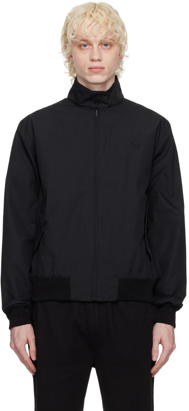 Black Harrington Jacket by Fred Perry on Sale