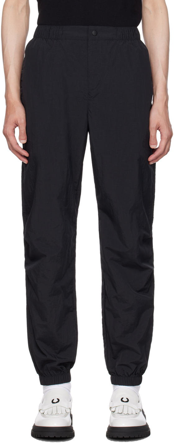 Fred Perry: Black Elasticized Trousers | SSENSE