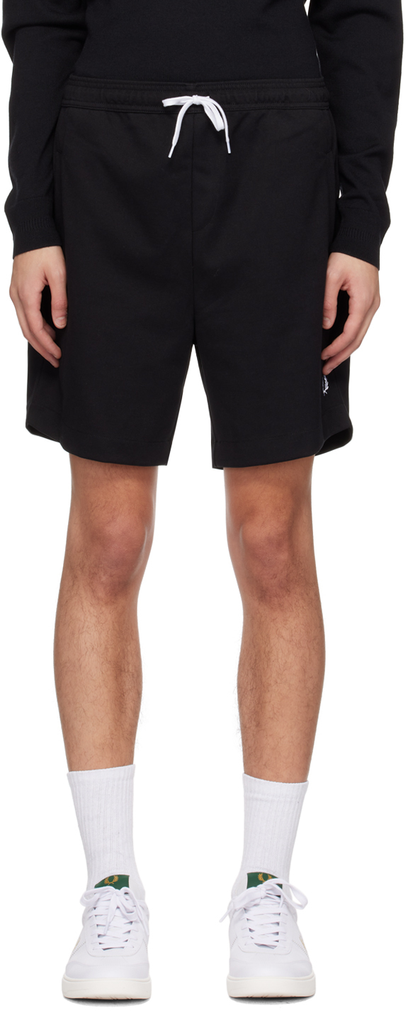 Fred Perry Black Tricot Shorts