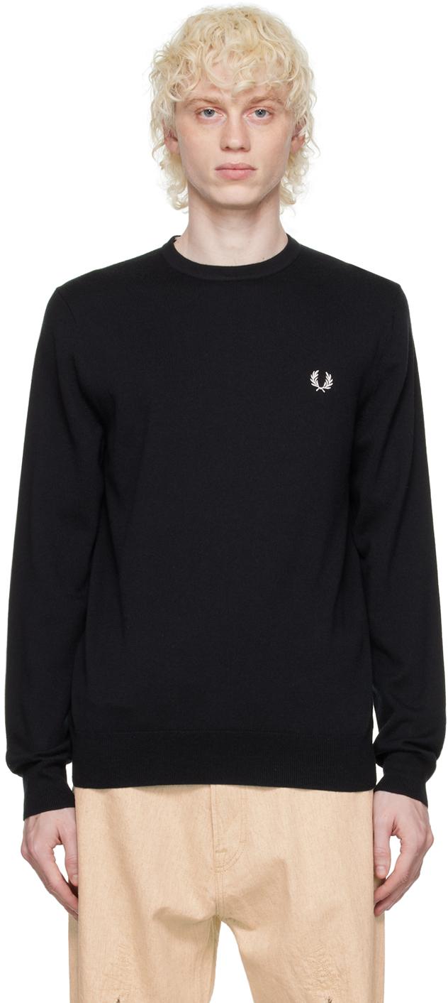 Fred Perry: Black Classic Sweater | SSENSE UK