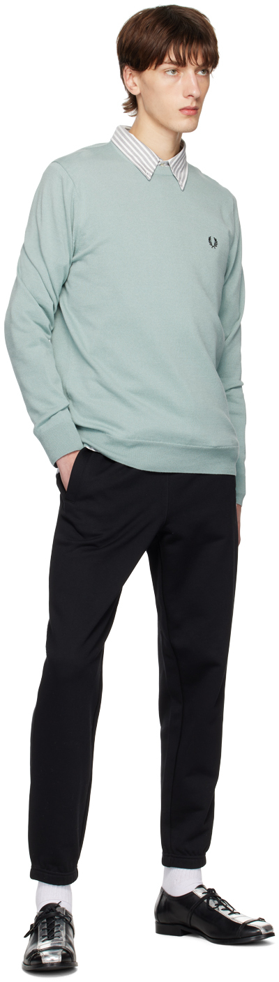 Fred Perry ブルー Classic クルーネックセーター