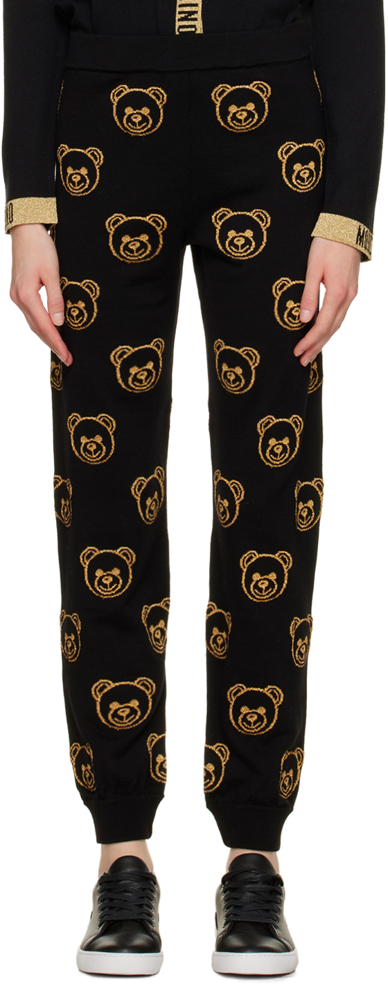 Moschino Black Graphic Lounge Pants SSENSE