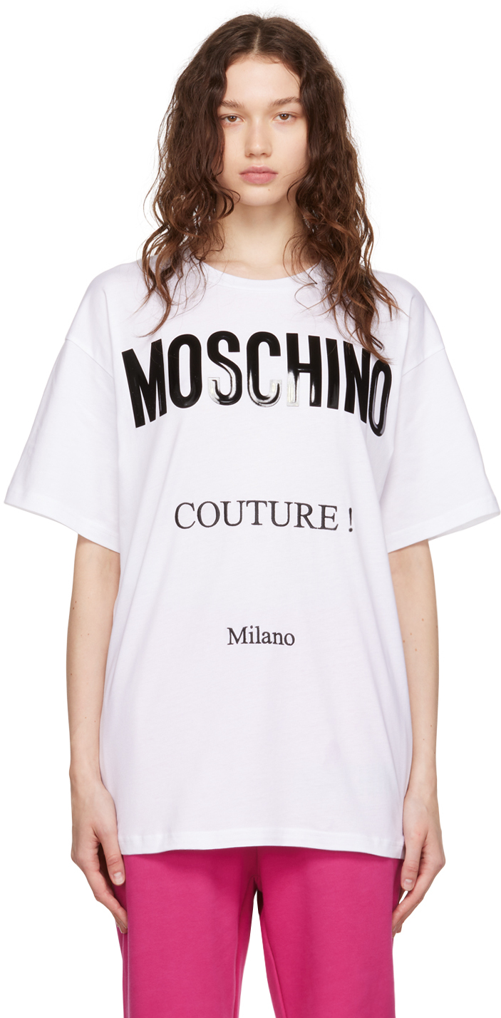 Moschino White Vinyl T-Shirt