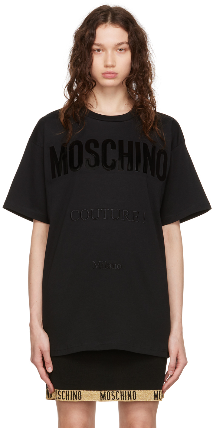 Moschino Black Vinyl T-Shirt