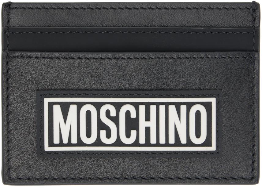 Moschino Black Patch Card Holder