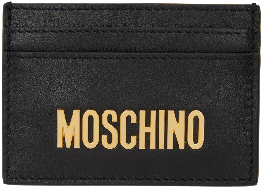 Moschino Black Logo Card Holder