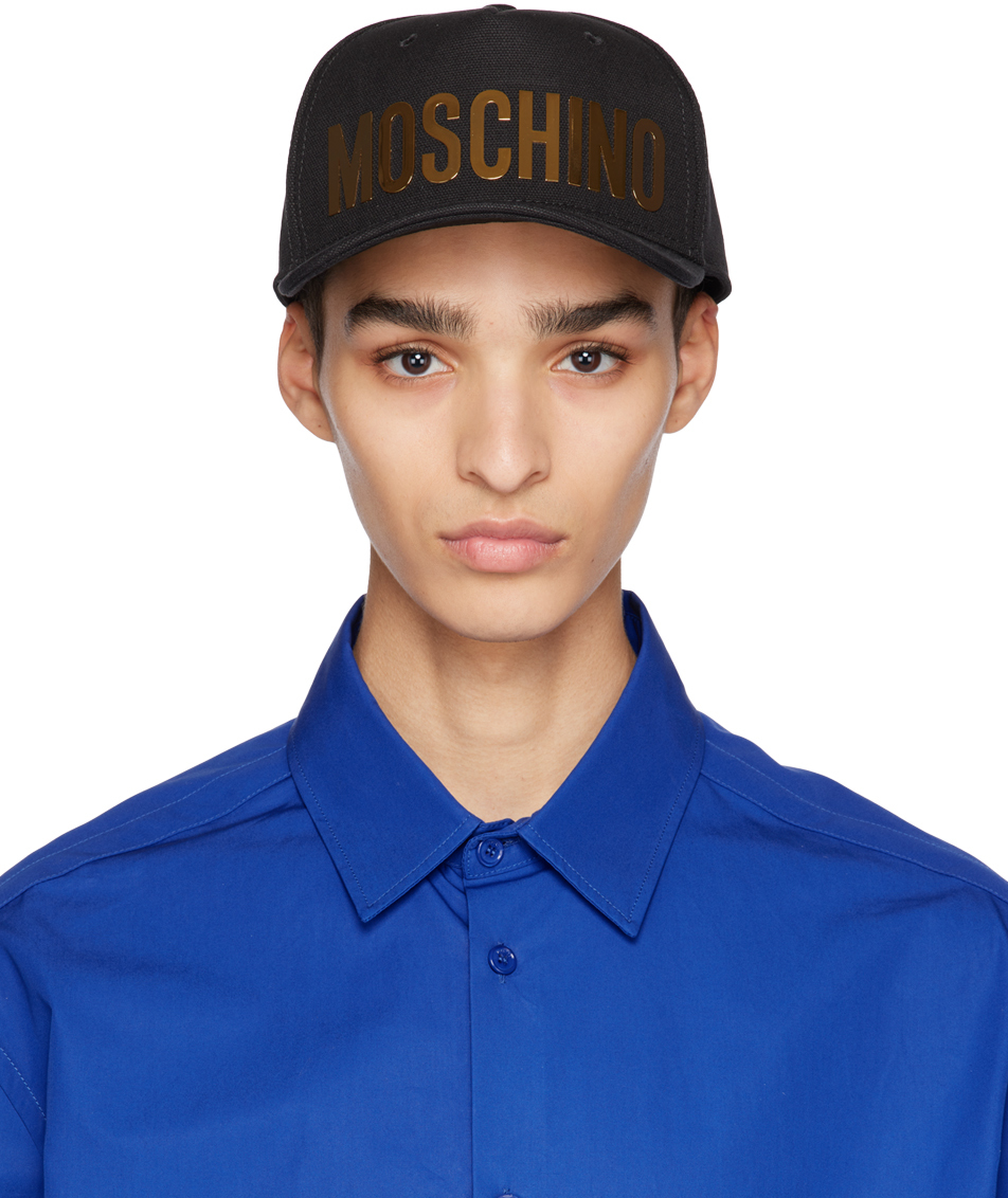 Moschino: Black Logo Cap | SSENSE