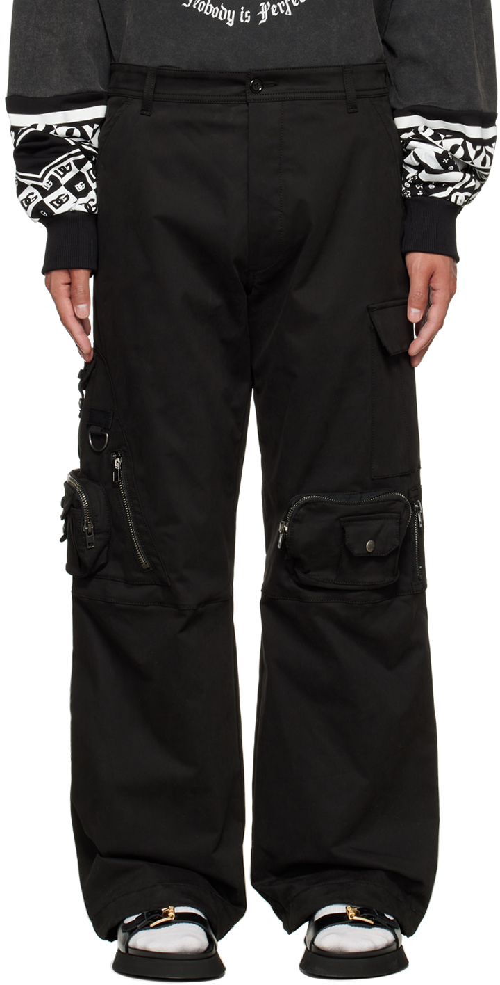 Moschino Black Four-Pocket Cargo Pants