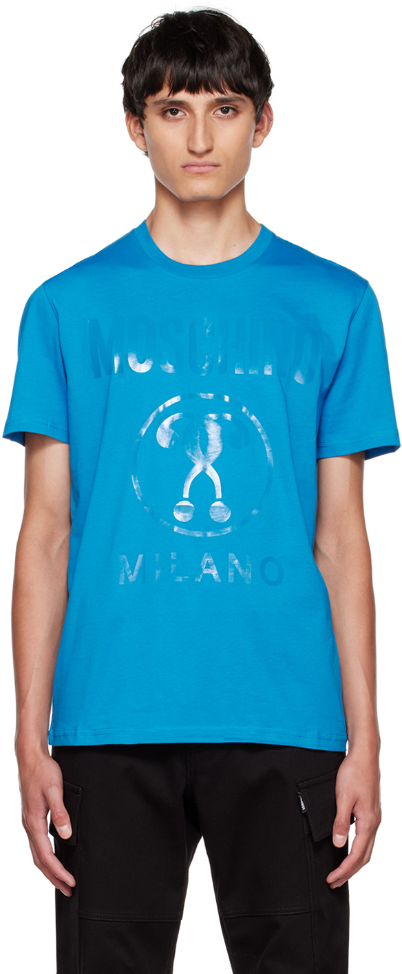Moschino Blue Double Question Mark T-Shirt