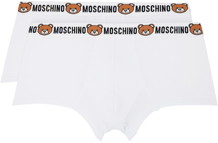 MOSCHINO TWO-PACK WHITE UNDERBEAR BOXERS