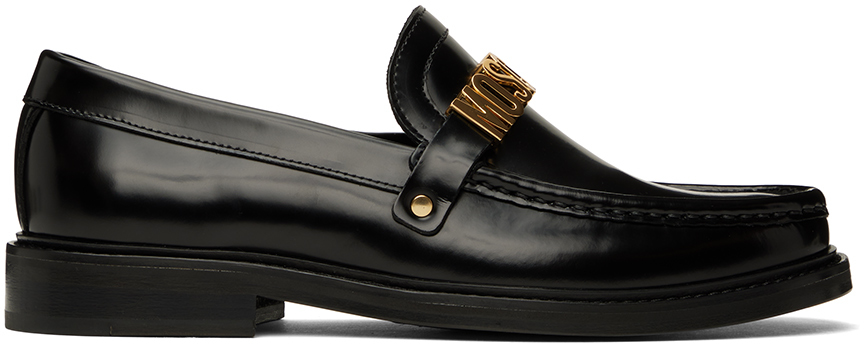 Black Chain Loafers SSENSE Men Shoes Flat Shoes Loafers 