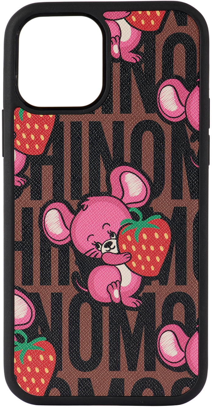 Moschino ブラウン グラフィック Iphone 12/12 Pro ケース In A1888